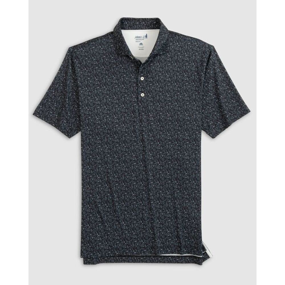 johnnie-O Navy Patterned Polo Shirt